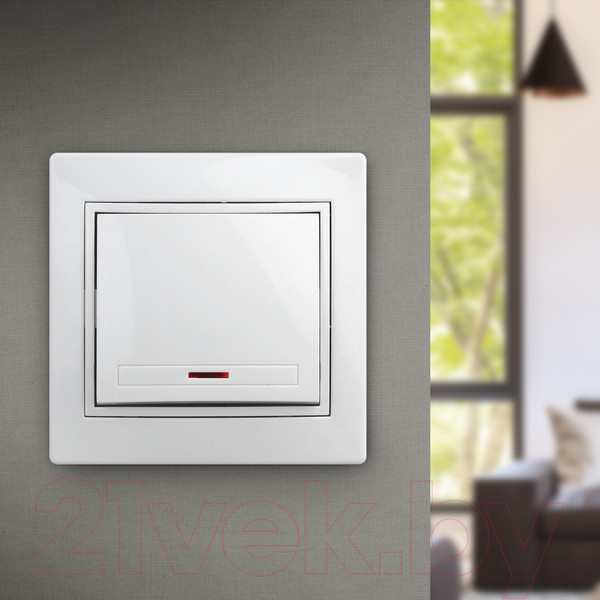 Изображение товара Выключатель INTRO Plano 1-102-01 / Б0053729 (белый)