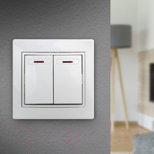 Изображение товара Выключатель INTRO Plano 1-105-01 / Б0053773 (белый)