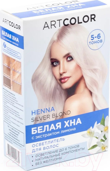 Изображение товара Порошковая краска для волос Артколор Хна Белая 3в1 (30г+75мл)