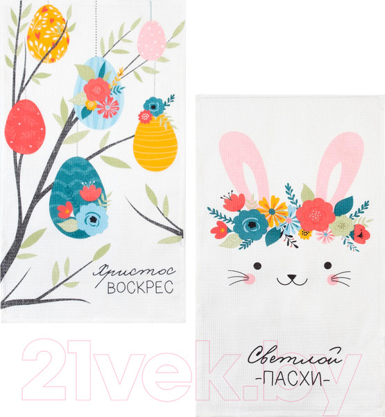 Изображение товара Набор полотенец Доляна Светлая Пасха / 5511255