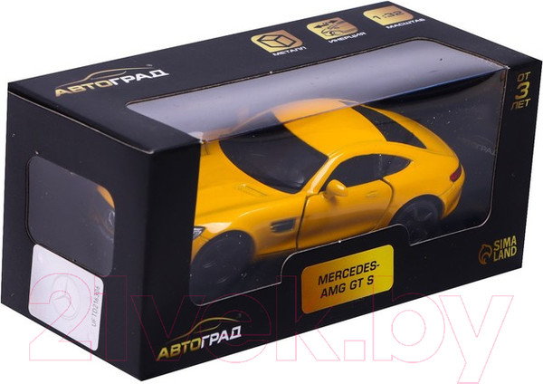 Изображение товара Масштабная модель автомобиля Автоград Mercedes-AMG GT S / 7152965 (желтый)