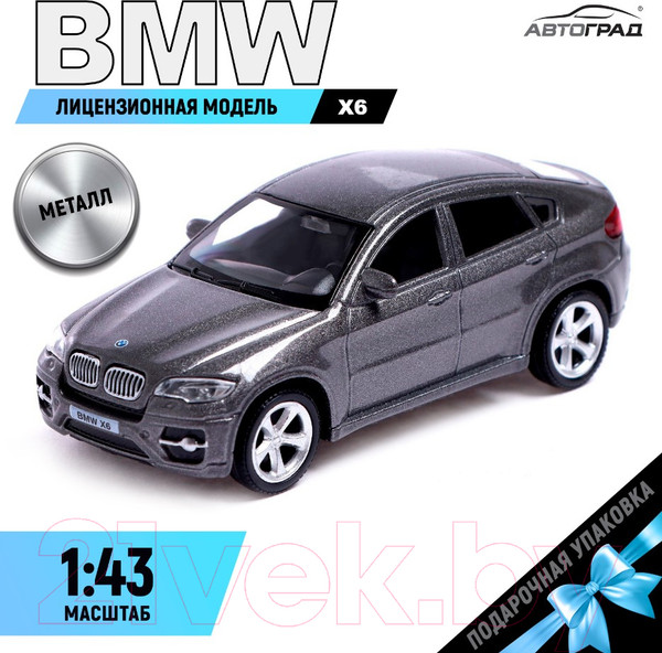 Изображение товара Масштабная модель автомобиля Автоград BMW X6 / 3098606 (серый)