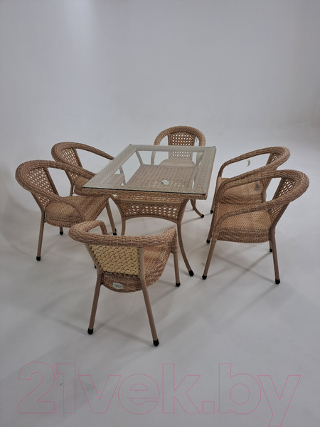 Изображение товара Стол садовый AIKO Deco 7035П стол-2 прямоугольный 120x90x75 (6 мест)