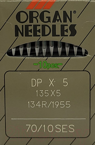 Изображение товара Набор игл для промышленной швейной машины Organ DPx5 70 SES ORG-10 (для трикотажа)