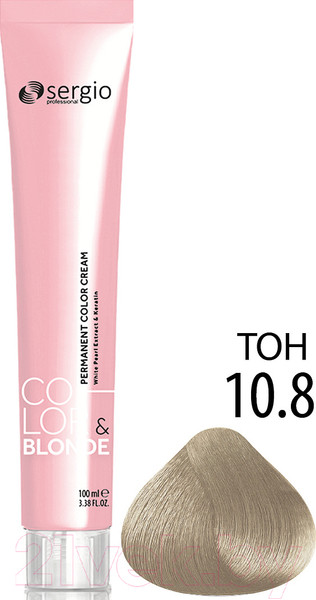Изображение товара Крем-краска для волос Sergio Professional Color&Blonde 10.8 (очень светлый блондин нордический)