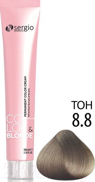 Изображение товара Крем-краска для волос Sergio Professional Color&Blonde 8.8 (блондин нордический)