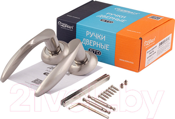 Изображение товара Ручка дверная Нора-М AL 94А AL / 15292 (матовый никель)