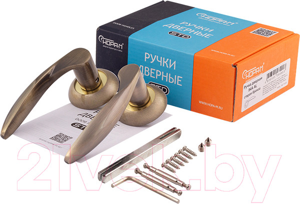 Изображение товара Ручка дверная Нора-М AL 94А AL / 15293 (старая бронза)