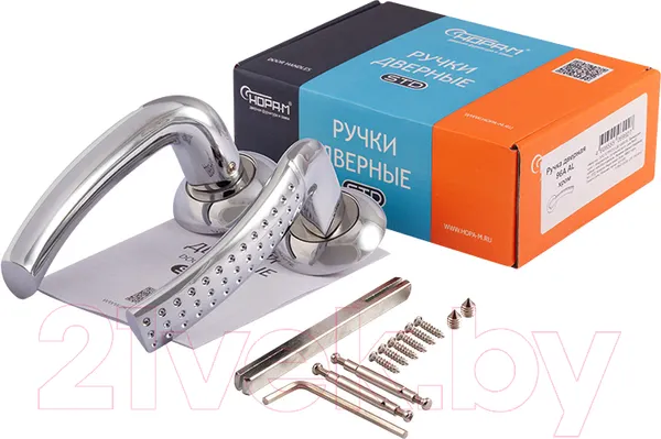 Изображение товара Ручка дверная Нора-М AL 96А AL / 15294 (хром)