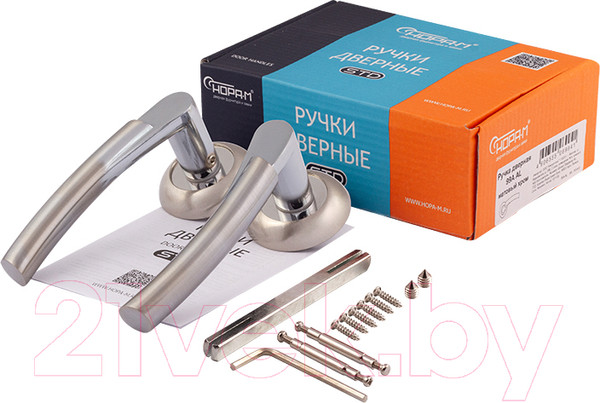 Изображение товара Ручка дверная Нора-М AL 99А AL / 15297 (матовый никель)