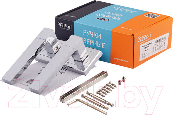 Изображение товара Ручка дверная Нора-М AL 109К AL / 16132 (хром)