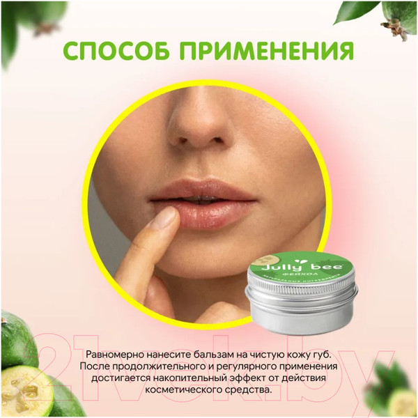 Изображение товара Бальзам для губ Jully Bee Фейхоа (10мл)