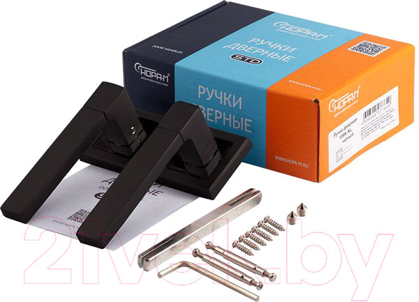 Изображение товара Ручка дверная Нора-М AL 109К AL / 17240 (черный)