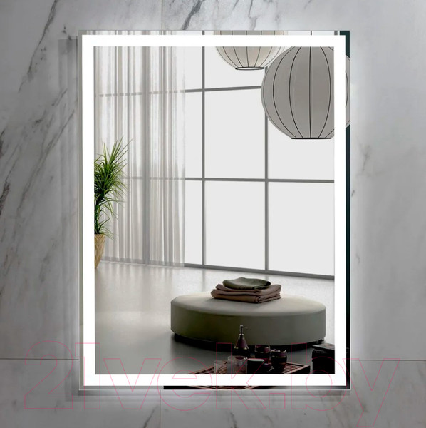 Изображение товара Зеркало Пекам Greta 80x110 / greta-80x110d (с подсветкой, с сенсором на взмах руки)