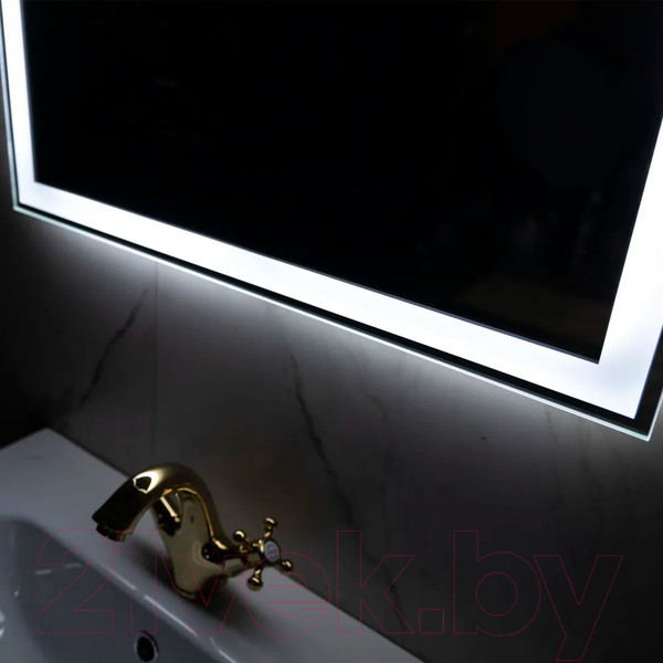 Изображение товара Зеркало Пекам Greta 80x110 / greta-80x110dp (с подсветкой, с сенсором на взмах руки, подогревом)