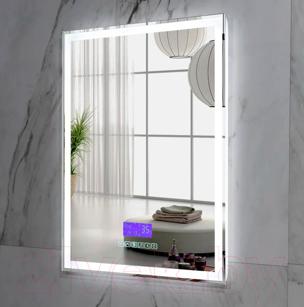 Изображение товара Зеркало Пекам Greta 80x120 / greta-80x120MP (с подсветкой, с многофункциональной панелью, подогревом)