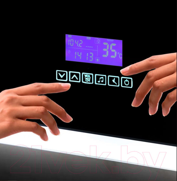 Изображение товара Зеркало Пекам Greta 80x120 / greta-80x120MP (с подсветкой, с многофункциональной панелью, подогревом)