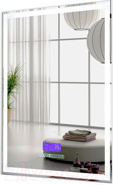 Изображение товара Зеркало Пекам Greta 80x120 / greta-80x120MP (с подсветкой, с многофункциональной панелью, подогревом)