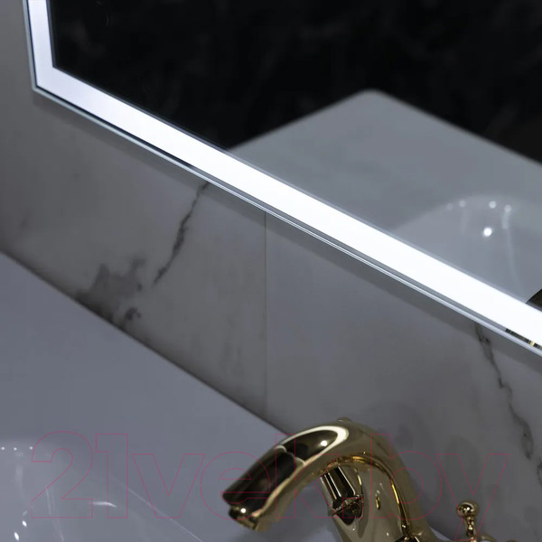 Изображение товара Зеркало Пекам Greta 140x80 / greta-140x80 (с подсветкой, с механической клавишей)