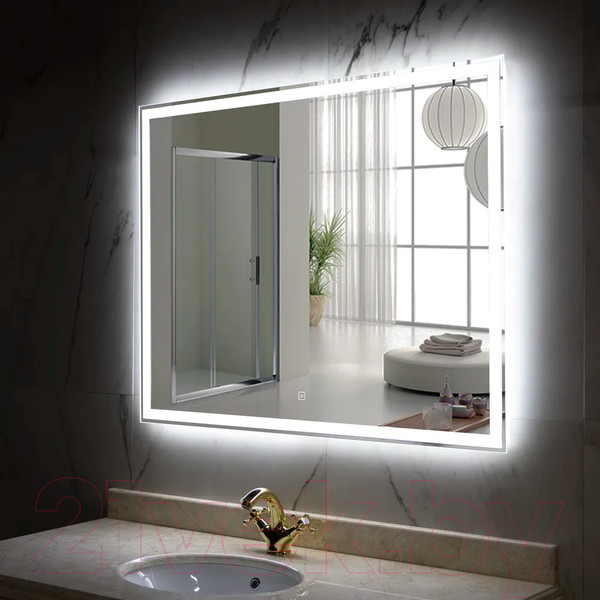 Изображение товара Зеркало Пекам Greta 140x80 / greta-140x80s (с подсветкой, с сенсором на прикосновение)