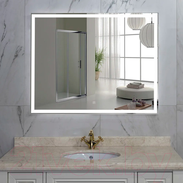 Изображение товара Зеркало Пекам Greta 140x80 / greta-140x80s (с подсветкой, с сенсором на прикосновение)