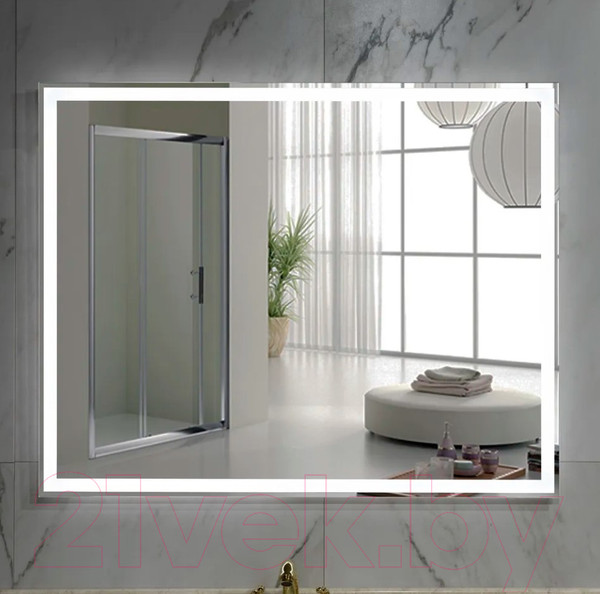 Изображение товара Зеркало Пекам Greta 140x80 / greta-140x80d (с подсветкой, с сенсором на взмах руки)
