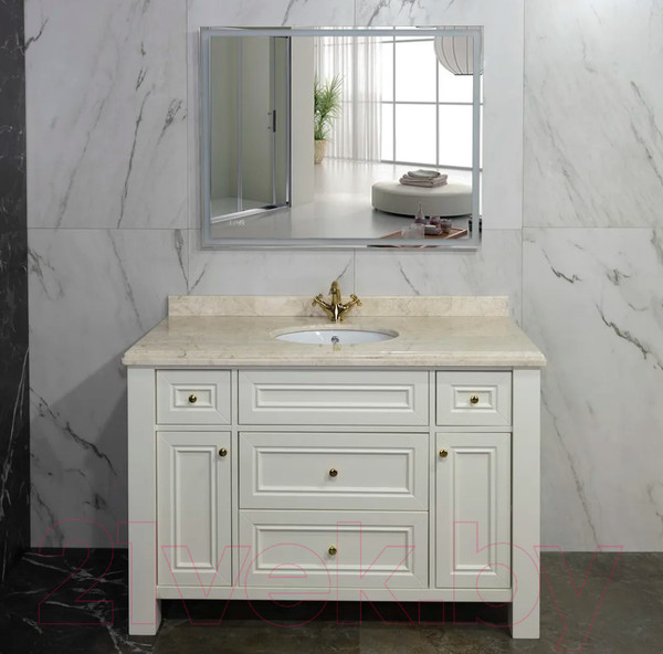 Изображение товара Зеркало Пекам Greta 140x80 / greta-140x80dcl (с подсветкой, с сенсором на взмах руки, часами)