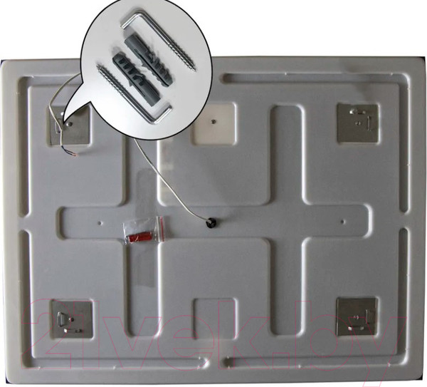 Изображение товара Зеркало Пекам Greta 140x80 / greta-140x80dcl (с подсветкой, с сенсором на взмах руки, часами)