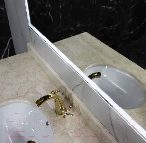 Изображение товара Зеркало Пекам Greta 140x80 / greta-140x80dp (с подсветкой, с сенсором на взмах руки, подогревом)