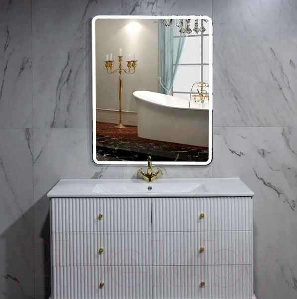 Изображение товара Зеркало Пекам Marta 1 80x110 / marta1-80x110 (с подсветкой, с механической клавишей)