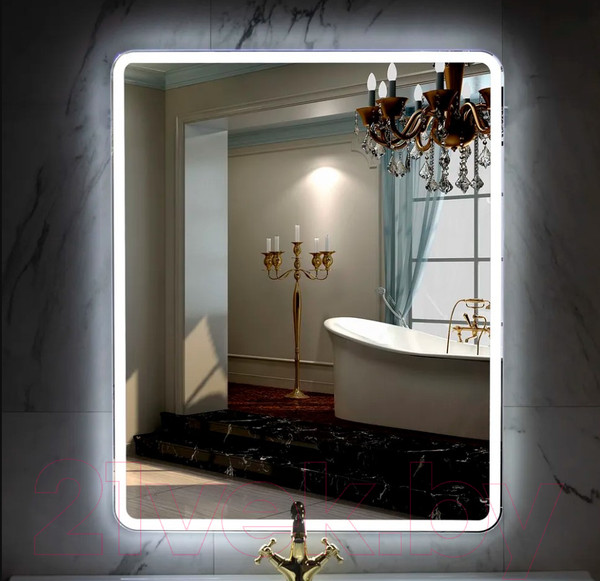 Изображение товара Зеркало Пекам Marta 1 80x110 / marta1-80x110 (с подсветкой, с механической клавишей)