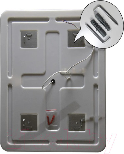 Изображение товара Зеркало Пекам Marta 1 110x80 / marta1-110x80dcl (с подсветкой, с сенсором на взмах руки, часами)