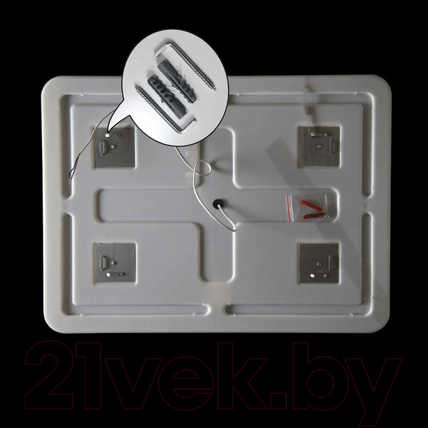 Изображение товара Зеркало Пекам Marta 1 110x80 / marta1-110x80dcl (с подсветкой, с сенсором на взмах руки, часами)