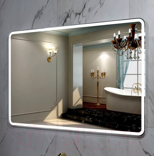 Изображение товара Зеркало Пекам Marta 1 110x80 / marta1-110x80dp (с подсветкой, с сенсором на взмах руки и подогревом)