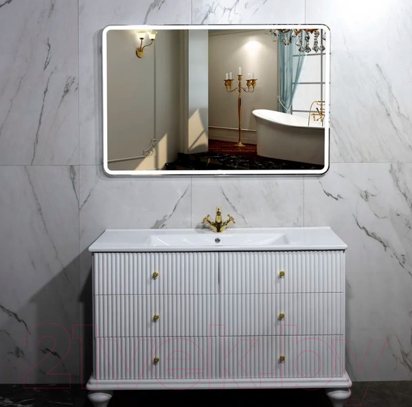 Изображение товара Зеркало Пекам Marta 1 110x80 / marta1-110x80dp (с подсветкой, с сенсором на взмах руки и подогревом)