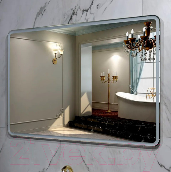 Изображение товара Зеркало Пекам Marta 1 110x80 / marta1-110x80dp (с подсветкой, с сенсором на взмах руки и подогревом)