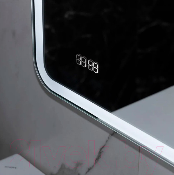 Изображение товара Зеркало Пекам Marta 1 110x80 / marta1-110x80dpcl (с подсветкой, с сенсором на взмах руки, подогрев, часами)