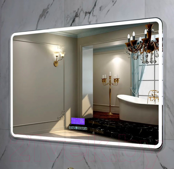 Изображение товара Зеркало Пекам Marta 1 80x60MP / marta1-80x60MP (с подсветкой, с многофункциональной панелью, подогревом)