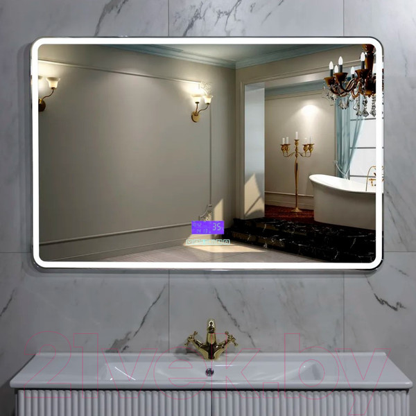 Изображение товара Зеркало Пекам Marta 1 80x60MP / marta1-80x60MP (с подсветкой, с многофункциональной панелью, подогревом)