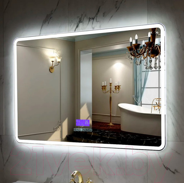 Изображение товара Зеркало Пекам Marta 1 80x60MP / marta1-80x60MP (с подсветкой, с многофункциональной панелью, подогревом)