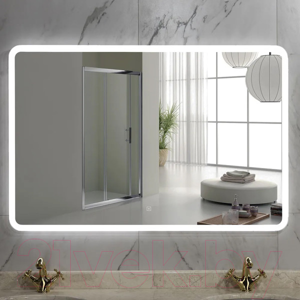 Изображение товара Зеркало Пекам Marta 140x80 / marta-140x80s (с подсветкой, с сенсором на прикосновение)