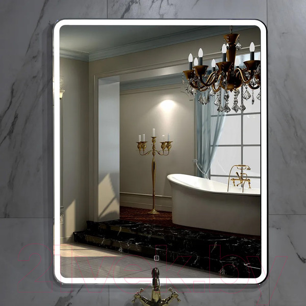 Изображение товара Зеркало Пекам Marta 1 80x110 / marta1-80x110s (с подсветкой, с сенсором на прикосновение)