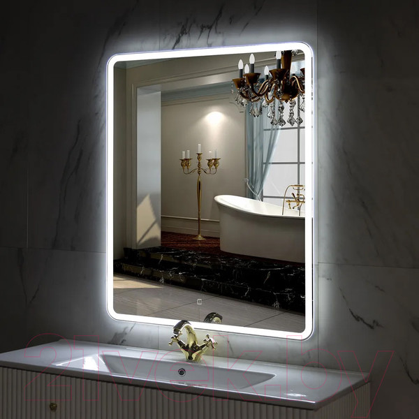 Изображение товара Зеркало Пекам Marta 1 80x110 / marta1-80x110s (с подсветкой, с сенсором на прикосновение)