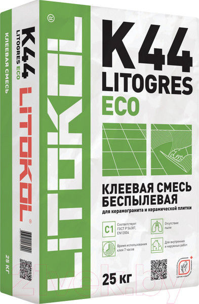 Изображение товара Клей для плитки Litokol Litogres K44 Eco (25кг, серый)