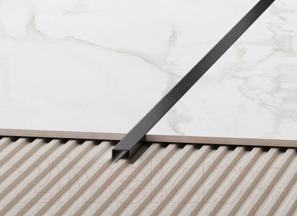 Изображение товара Профиль декоративный Eviso Exc-Line EXBL-0001 2700x15x8 (черный браш)