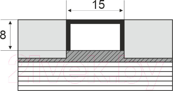 Изображение товара Профиль декоративный Eviso Exc-Line EXBL-0001 2700x15x8 (черный браш)