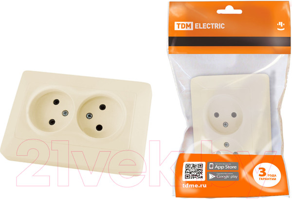 Изображение товара Розетка TDM Ильмень SQ1823-0111 (слоновая кость)