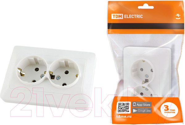 Изображение товара Розетка TDM Ильмень SQ1823-0012 (белый)