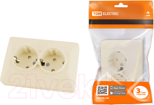 Изображение товара Розетка TDM Ильмень SQ1823-0116 (слоновая кость)
