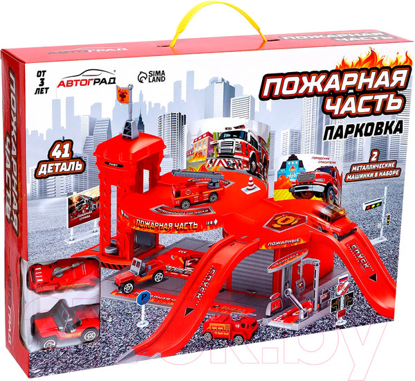 Изображение товара Паркинг игрушечный Автоград Пожарная часть / 6961077